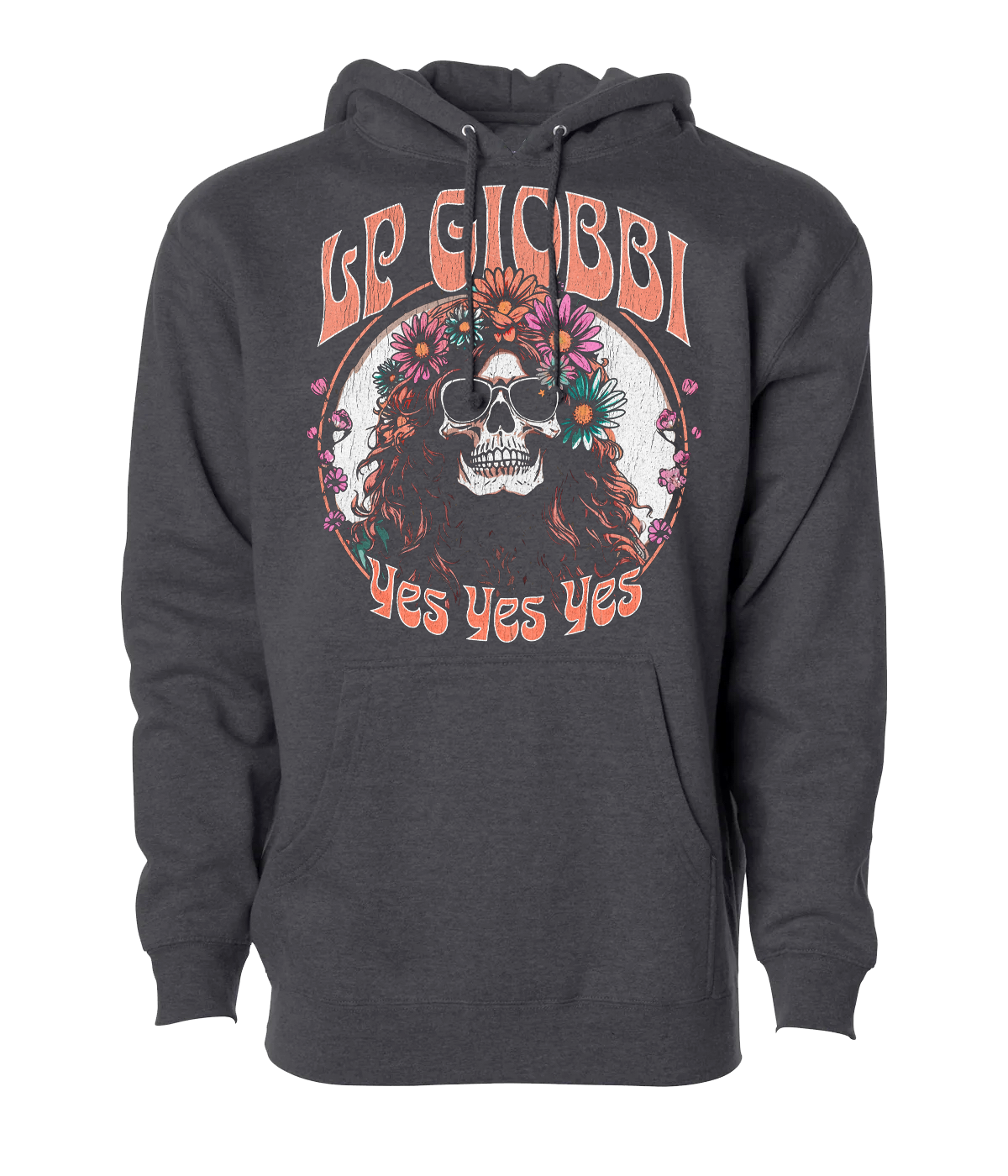 YYY Flower Crown Hoodie Charcoal