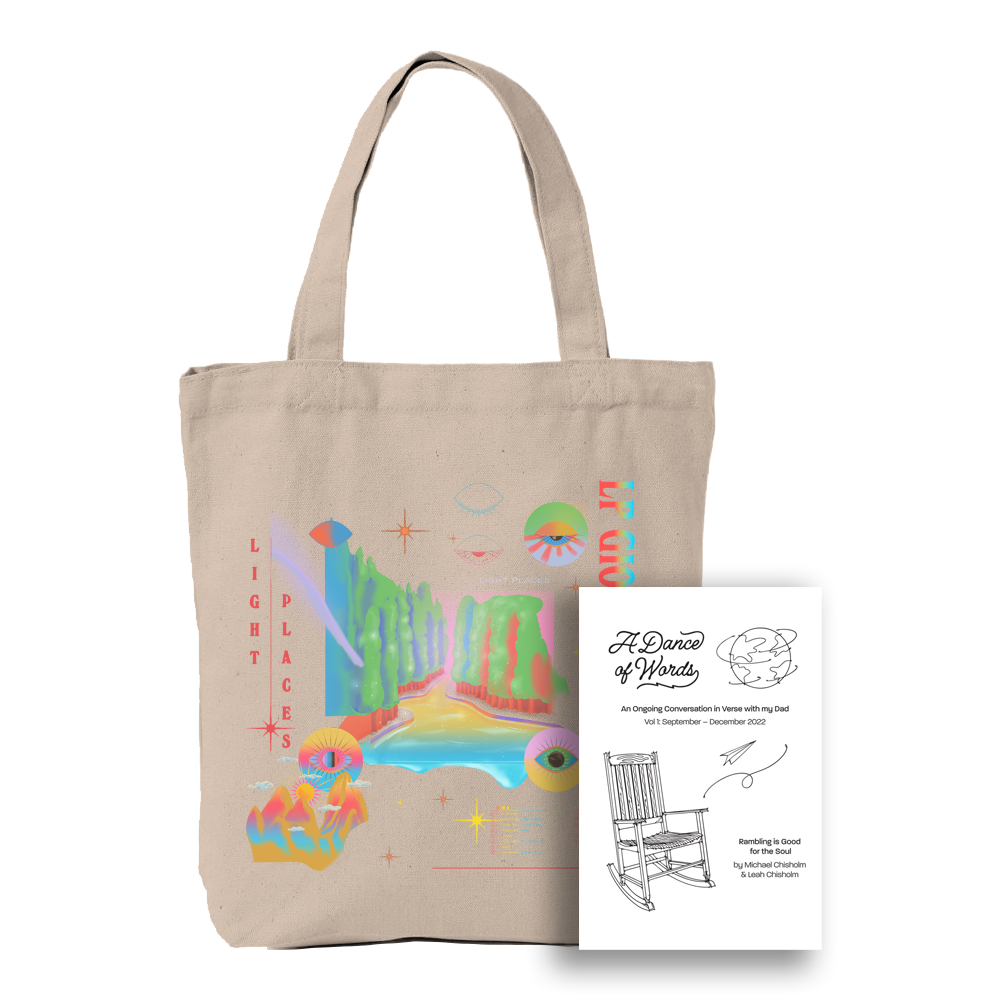Light Places Album Tote & A Dance of Words Poetry Book Bundle